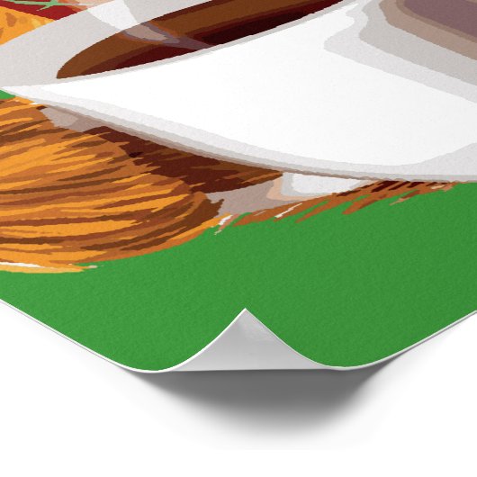 Foxy Tea Time Poster (Ecke)