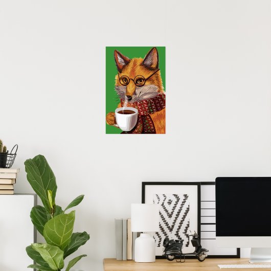 Foxy Tea Time Poster (Heimbüro)