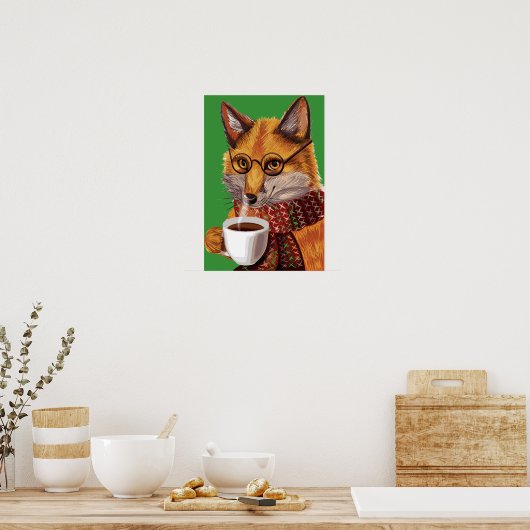 Foxy Tea Time Poster (Küche)