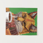 Foxy Tee-Zeit Wandteppich (Vorderseite (Horizontal))