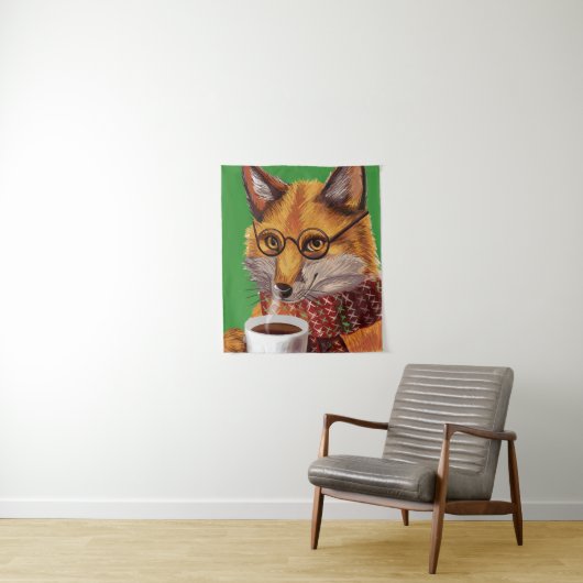 Foxy Tee-Zeit Wandteppich (Beispiel)