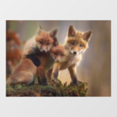 Foxy-Triplets Fensteraufkleber (Blatt)