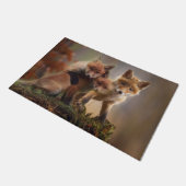 Foxy-Triplets Fußmatte (Schrägansicht)