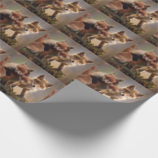 Foxy-Triplets Geschenkpapier (Ecke)