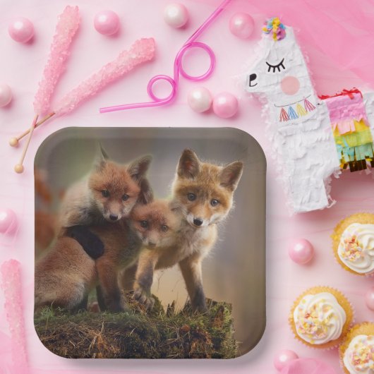 Foxy-Triplets Pappteller (Party)