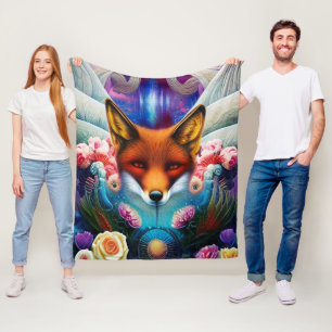 Foxy und Floral Fleecedecke