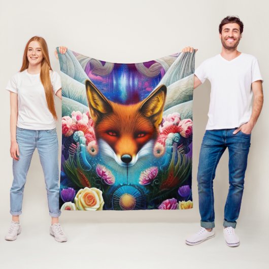 Foxy und Floral Fleecedecke (Beispiel)