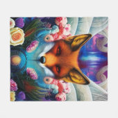 Foxy und Floral Fleecedecke (Vorderseite (Horizontal))