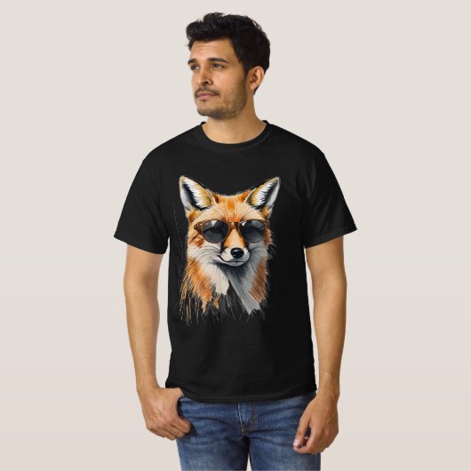 Foxy und unbelästigt: Cool Fox Graphic T-Shirt (Vorne ganz)
