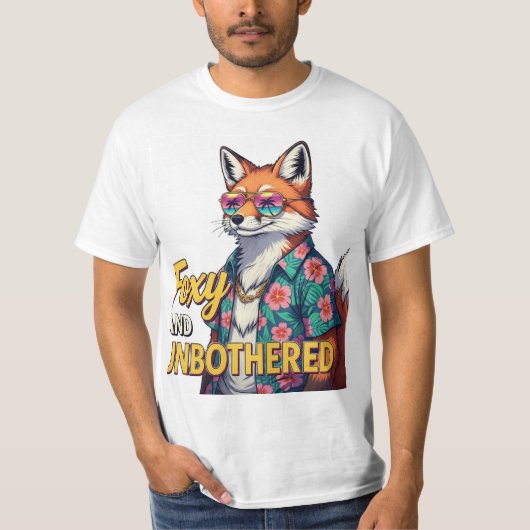 Foxy und unbelästigt: Cool Fox Graphic T-Shirt (Vorderseite)