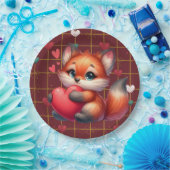 Foxy Valentine Pappteller (Party)