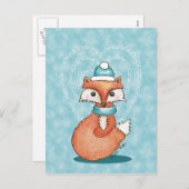 Foxy Valentinsgruß-Postkarte Feiertagspostkarte (Vorne/Hinten)