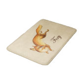 "Foxy" - Vintage japanische Skizze eines Fuchses Badematte (Schrägansicht)