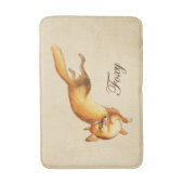 "Foxy" - Vintage japanische Skizze eines Fuchses Badematte (Vorderseite Vertikal)