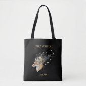Foxy Writer Celestial Dream | Whimsical Fuchs & Qu Tasche (Vorderseite)