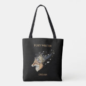 Foxy Writer Celestial Dream | Whimsical Fuchs & Qu Tasche (Rückseite)