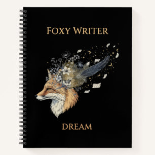 Foxy Writer Himmels Traum   Whimsical Fuchs & Quil Notizblock