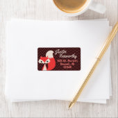 Foxy Zickzack Adressaufkleber (Insitu)