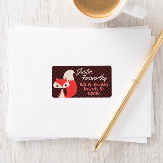 Foxy Zickzack Adressaufkleber (Insitu)