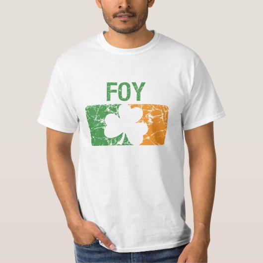 Foy Familienname-Klee T-Shirt (Vorderseite)