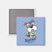 Fozi - Custom Schnauzer Magnete Magnet (Vorderseite/Rückseite)