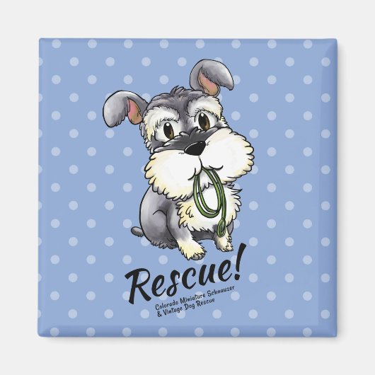 Fozi - Custom Schnauzer Magnete Magnet (Vorne)