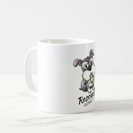 Fozi Schnauzer - weiße Tasse (Vorderseite Links)