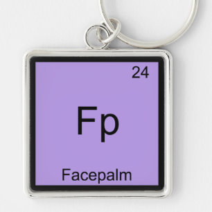 Fp - Gesichtspalm lustiges Element Meme Chemie T-S Schlüsselanhänger