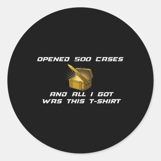 Fps Gamer Funny Cs First Person Competitive Gaming Runder Aufkleber (Vorderseite)