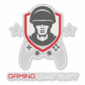 FPS-Spieler im Dienst Aufkleber (Vorderseite)