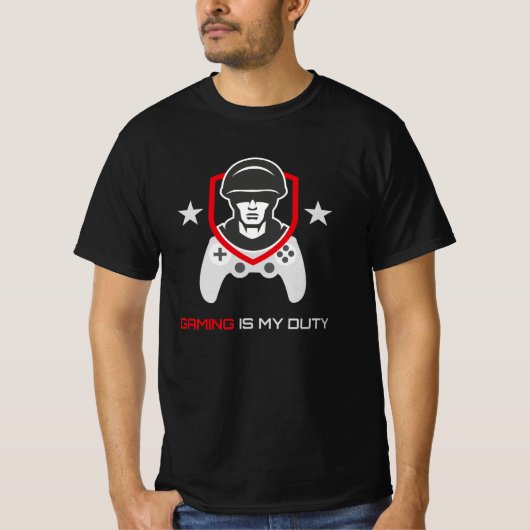 FPS-Spieler im Dienst T-Shirt (Vorderseite)