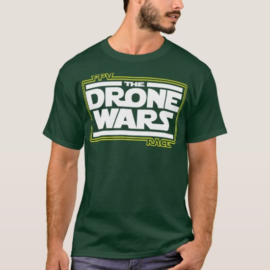 FPV Drone Wars Race Pilot Flying T-Shirt (Vorderseite)
