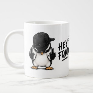 FQAD Penguin – Frecher Pinguin mit Attitüde Jumbo-Tasse