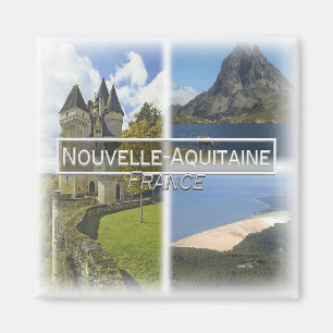 FR0123 Europa, Frankreich, Nouvelle-Aquitaine, Küh Magnet