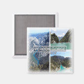 FR0125 Europa, Frankreich, Verdon Gorge, Kühlschra Magnet (Vorderseite/Rückseite)