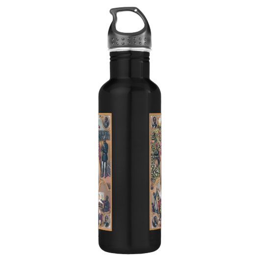 Fr3d3rick Bailey Douglass mit Black Abolitionist Edelstahlflasche (Rückseite)