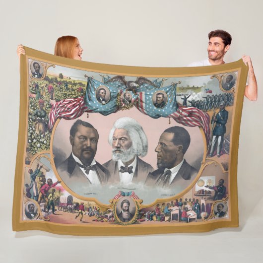 Fr3d3rick Bailey Douglass mit Black Abolitionist Fleecedecke (Beispiel)