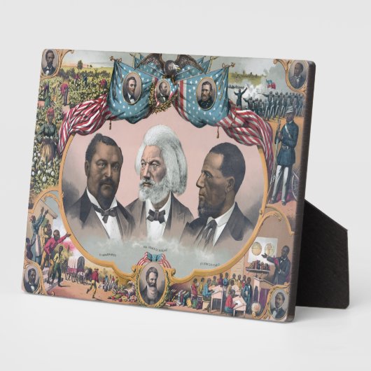 Fr3d3rick Bailey Douglass mit Black Abolitionist Fotoplatte (Seite)