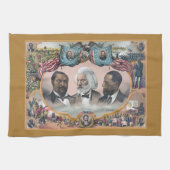 Fr3d3rick Bailey Douglass mit Black Abolitionist Geschirrtuch (Horizontal)