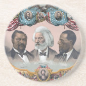 Fr3d3rick Bailey Douglass mit Black Abolitionist Getränkeuntersetzer (Vorne)