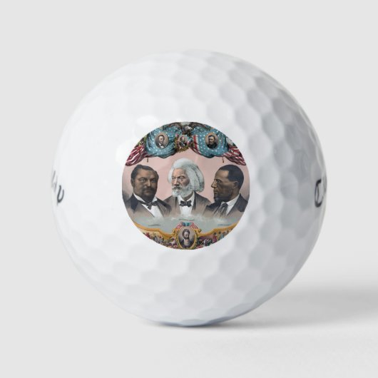 Fr3d3rick Bailey Douglass mit Black Abolitionist Golfball (Vorderseite)