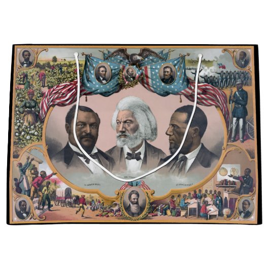 Fr3d3rick Bailey Douglass mit Black Abolitionist Große Geschenktüte (Vorderseite)