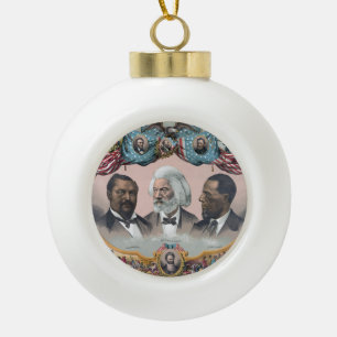 Fr3d3rick Bailey Douglass mit Black Abolitionist Keramik Kugel-Ornament