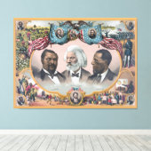 Fr3d3rick Bailey Douglass mit Black Abolitionist Leinwanddruck (Insitu (Holzboden))