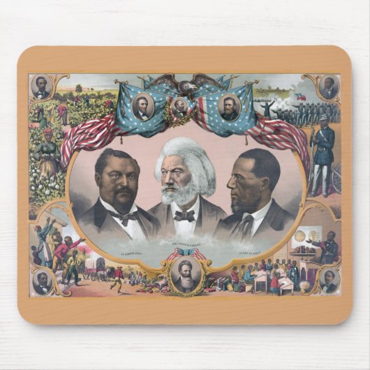 Fr3d3rick Bailey Douglass mit Black Abolitionist Mousepad (Vorne)