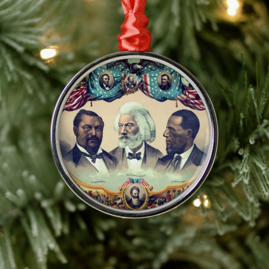 Fr3d3rick Bailey Douglass mit Black Abolitionist Ornament Aus Metall (Baum)