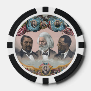 Fr3d3rick Bailey Douglass mit Black Abolitionist Pokerchips