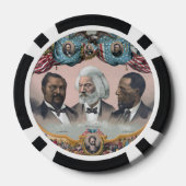 Fr3d3rick Bailey Douglass mit Black Abolitionist Pokerchips (Rückseite)