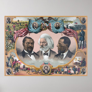 Fr3d3rick Bailey Douglass mit Black Abolitionist Poster