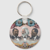 Fr3d3rick Bailey Douglass mit Black Abolitionist Schlüsselanhänger (Rückseite)